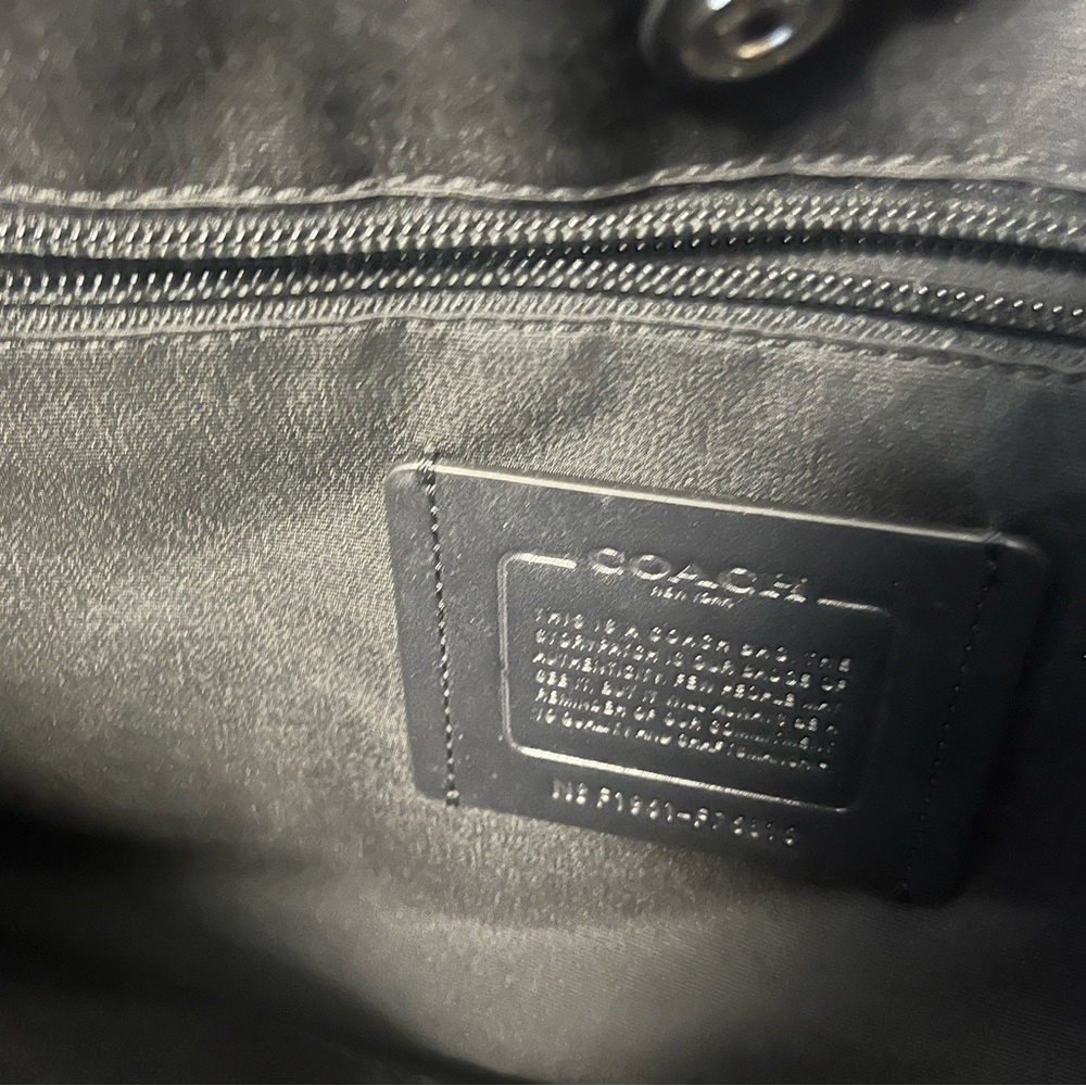 Coach Black Leather Laptop Business Bag - Picture 2 of 4